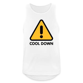 Cool down - Männer Tank Top atmungsaktiv - Weiß - Vorne - Nick (188cm)