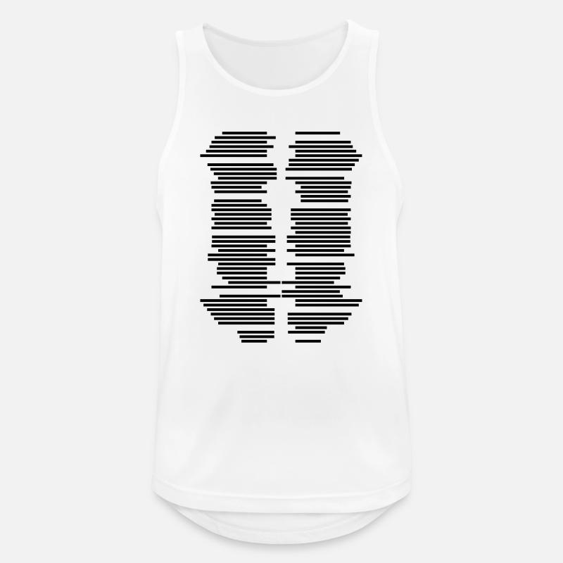Graphic Pattern Stripes - Men's Breathable Tank Top - white