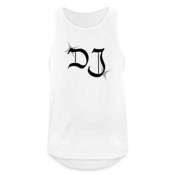monogramme DJ - Débardeur respirant Homme - blanc - Devant - Nick (188cm)
