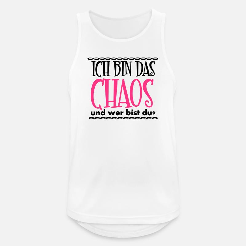 Ich bin das Chaos Geschenk - Männer Tank Top atmungsaktiv - Weiß
