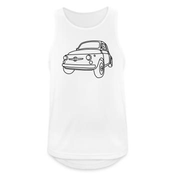 500 Classico – Italien Oldtimer Kult Shirt - Männer Tank Top atmungsaktiv - Weiß - Vorne - Nick (188cm)