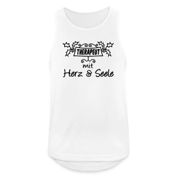 Therapeut - Herz & Seele Geschenk - Männer Tank Top atmungsaktiv - Weiß - Vorne - Nick (188cm)