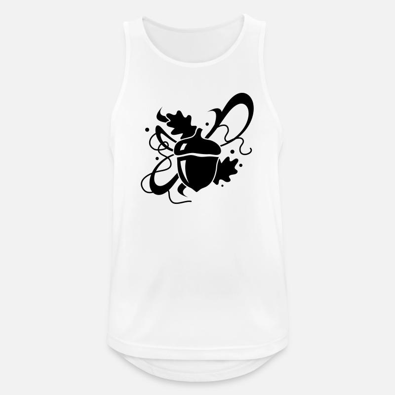 Eichel mit Eichenblätter - Männer Tank Top atmungsaktiv - Weiß