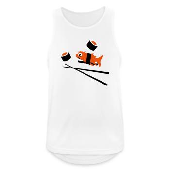 sushi - Débardeur respirant Homme - blanc - Devant - Nick (188cm)