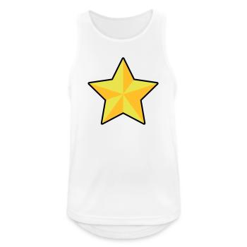 3D Stern | 3D Star | Dimension - Men's Breathable Tank Top - white - Front - Nick (188cm)