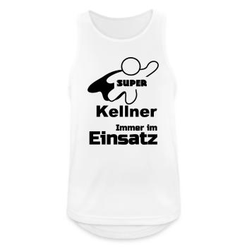 Super Kellner Geschenk - Männer Tank Top atmungsaktiv - Weiß - Vorne - Nick (188cm)