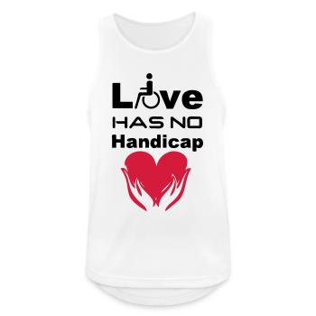 Liebe Behinderung Rollstuhl Spruch Geschenk - Männer Tank Top atmungsaktiv - Weiß - Vorne - Nick (188cm)