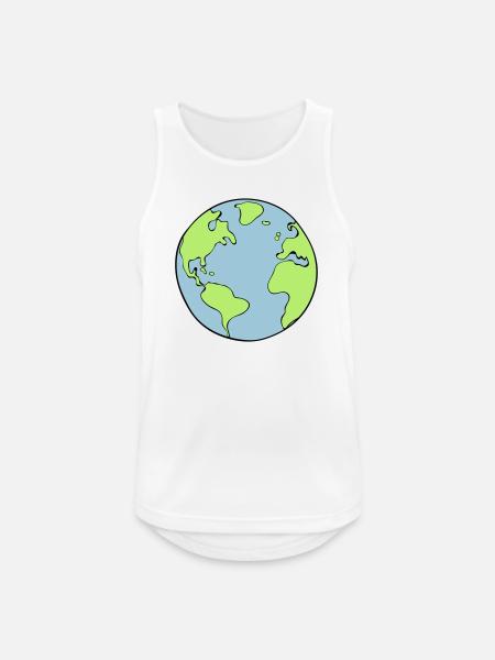 earth - Men's Breathable Tank Top - white