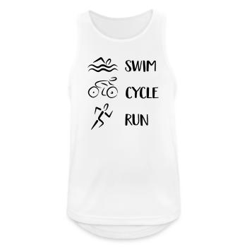 Triathlon - Débardeur respirant Homme - blanc - Devant - Nick (188cm)