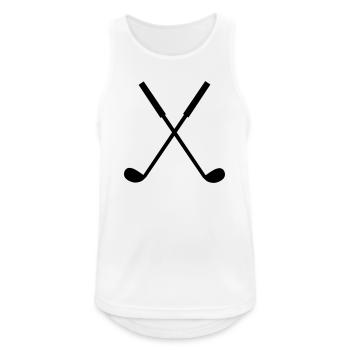 Golf clubs in black - Men's Breathable Tank Top - white - Front - Nick (188cm)