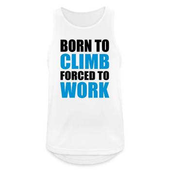klettern - Männer Tank Top atmungsaktiv - Weiß - Vorne - Nick (188cm)