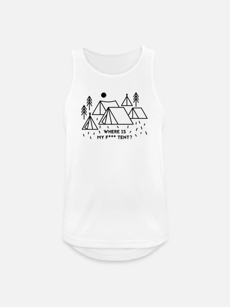 Where is my tent? - Männer Tank Top atmungsaktiv - Weiß