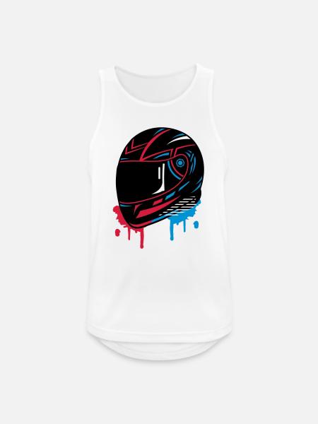 Motorcycle helmet Graffiti - Men's Breathable Tank Top - white