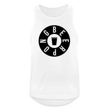 Beer Pong Round - Männer Tank Top atmungsaktiv - Weiß - Vorne - Nick (188cm)