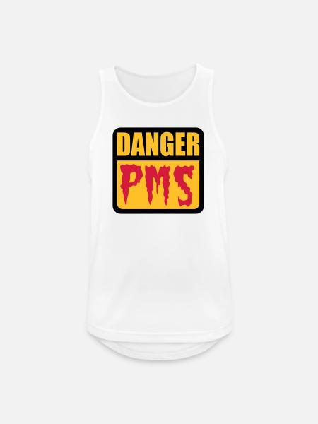 Danger PMS - Männer Tank Top atmungsaktiv - Weiß