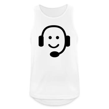 6061912 122553078 Call Center - Männer Tank Top atmungsaktiv - Weiß - Vorne - Nick (188cm)