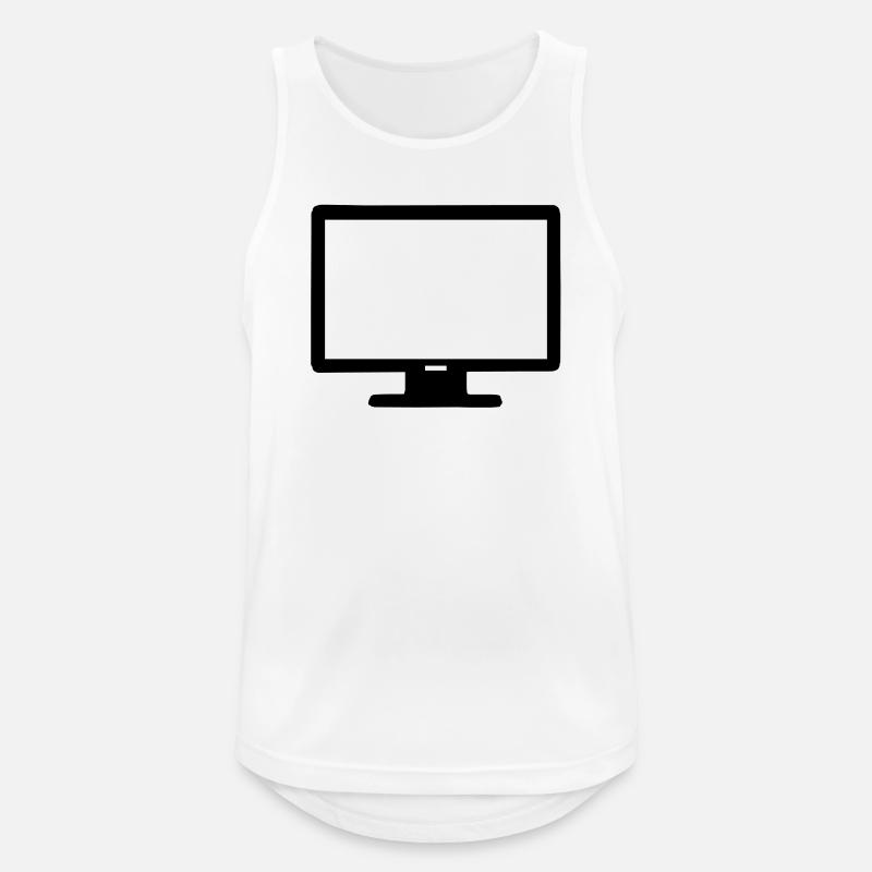 Computer Bildschirm - Männer Tank Top atmungsaktiv - Weiß