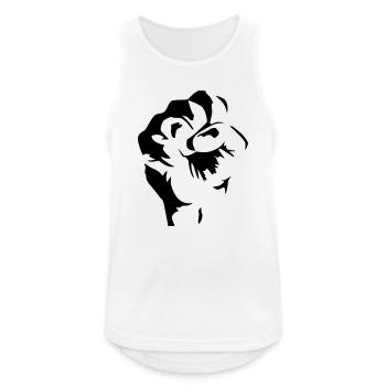 Faust - Männer Tank Top atmungsaktiv - Weiß - Vorne - Nick (188cm)