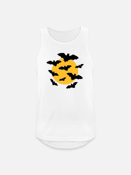 Bats & Moon - Men's Breathable Tank Top - white