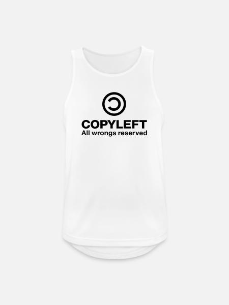 Copyleft All wrongs reserved - Men's Breathable Tank Top - white