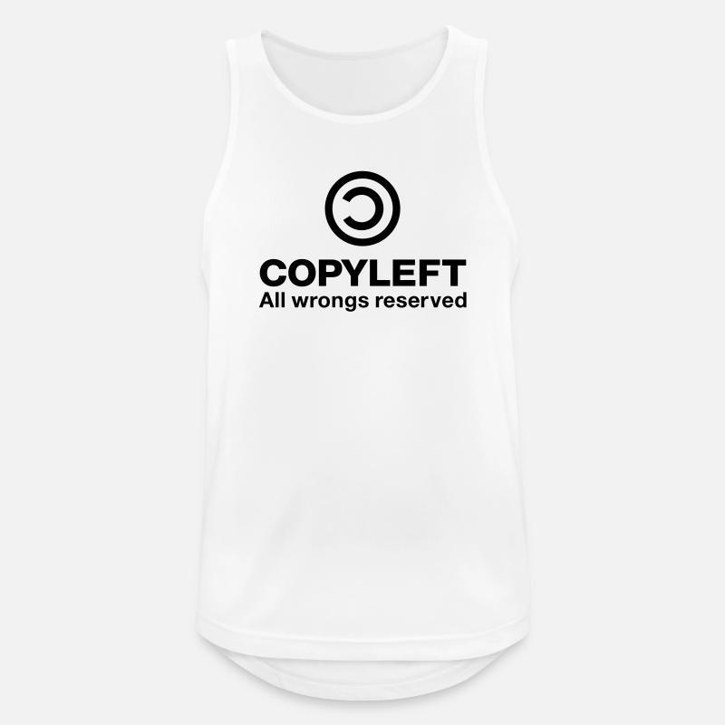 Copyleft Alle Unrecht vorbehalten - Männer Tank Top atmungsaktiv - Weiß