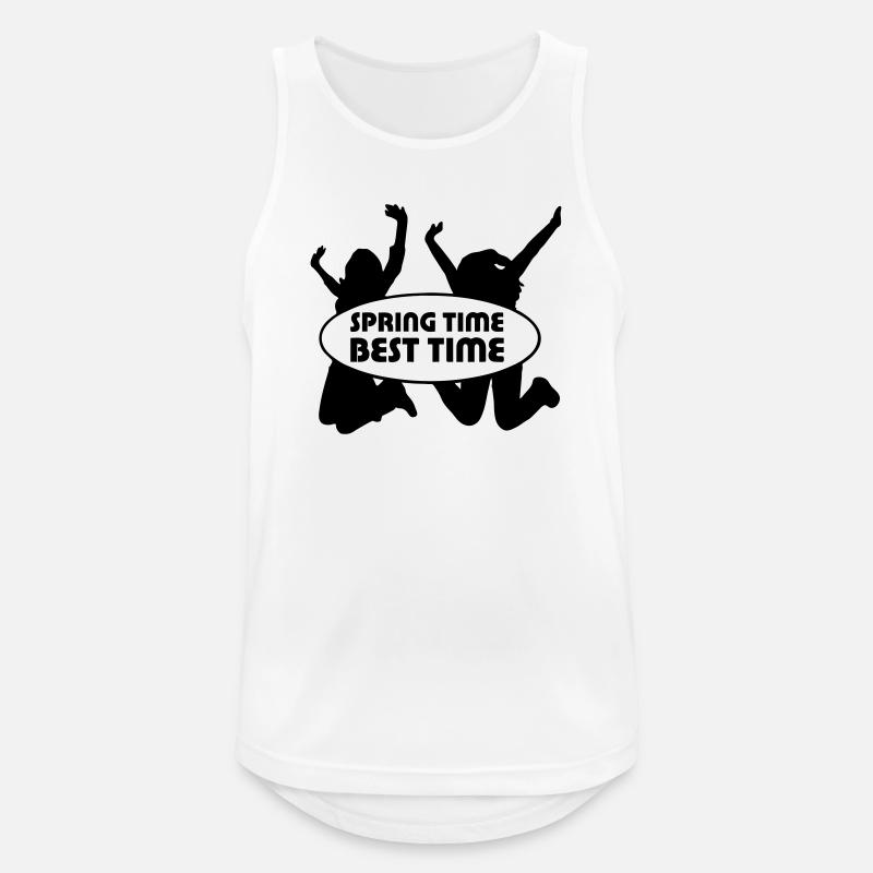 Spring Time Frühling Fun Freunde Geschenk - Männer Tank Top atmungsaktiv - Weiß