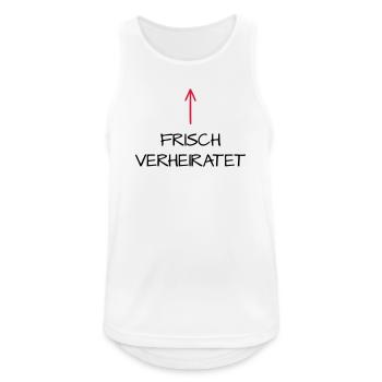 Frisch verheiratet Flitterwochen Hochzeitsreise - Männer Tank Top atmungsaktiv - Weiß - Vorne - Nick (188cm)