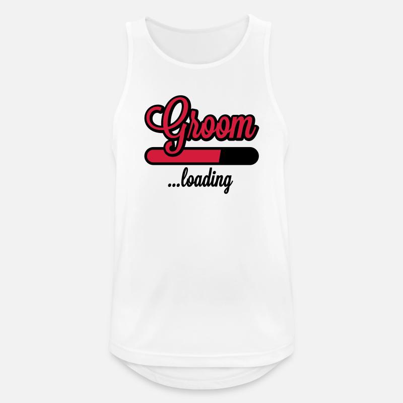 Groom loading - Männer Tank Top atmungsaktiv - Weiß