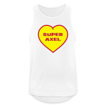 Super-Axel - Männer Tank Top atmungsaktiv - Weiß - Vorne - Nick (188cm)