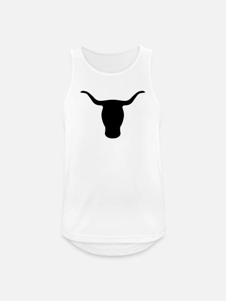 Bull's Head - Men's Breathable Tank Top - white