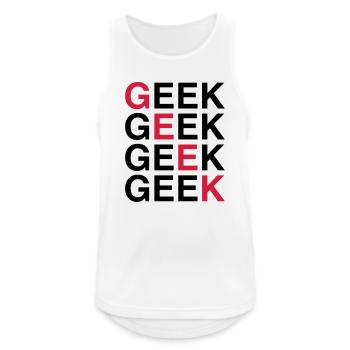 Geek ! - Débardeur respirant Homme - blanc - Devant - Nick (188cm)