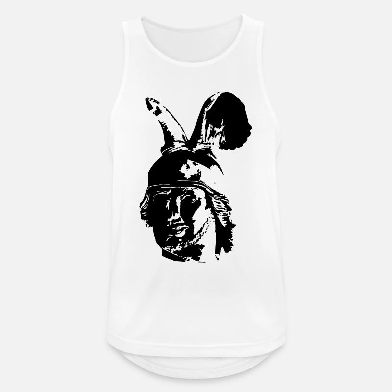 Kopf des Hermannsdenkmals - einfarbig, schlicht - Männer Tank Top atmungsaktiv - Weiß