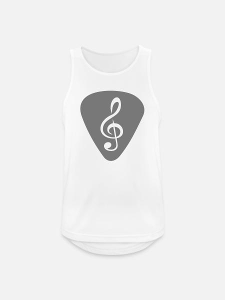 plektrum_notenschluessel - Men's Breathable Tank Top - white