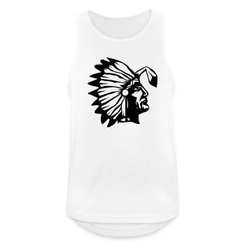 A chief with a buckled feather - Men's Breathable Tank Top - white - Front - Nick (188cm)