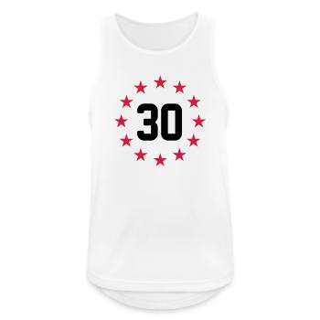 30 years - Men's Breathable Tank Top - white - Front - Nick (188cm)
