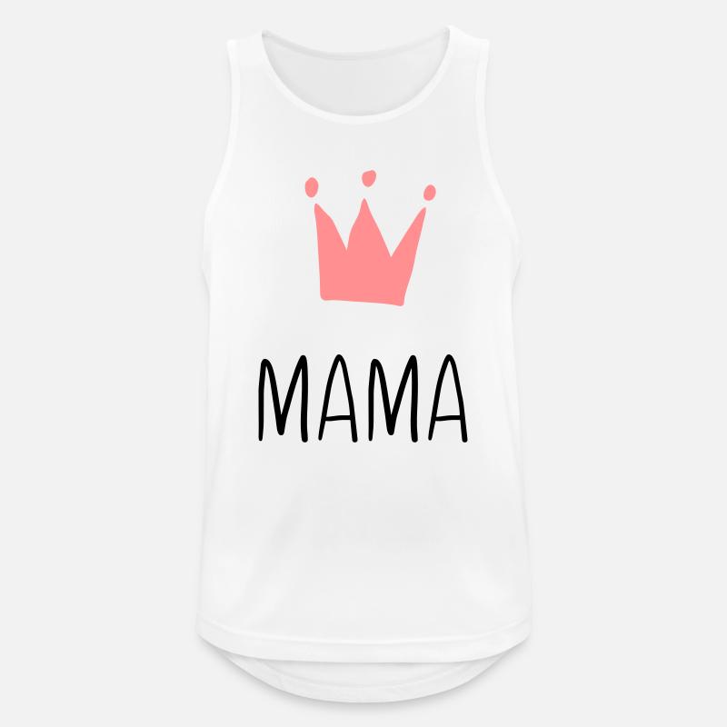 Mama Krone - Beste Mama - Männer Tank Top atmungsaktiv - Weiß