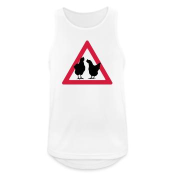 Attention hens hen party - Men's Breathable Tank Top - white - Front - Nick (188cm)