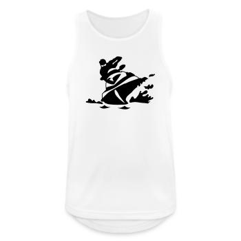 Jetski  - Männer Tank Top atmungsaktiv - Weiß - Vorne - Nick (188cm)