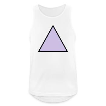 forme de triangle hippie triangle - Débardeur respirant Homme - blanc - Devant - Nick (188cm)