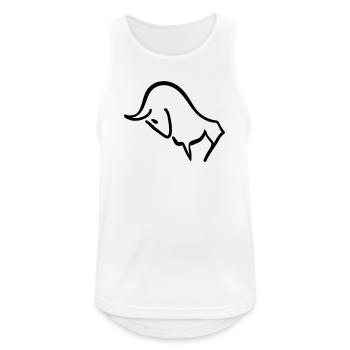 charging bull - Men's Breathable Tank Top - white - Front - Nick (188cm)
