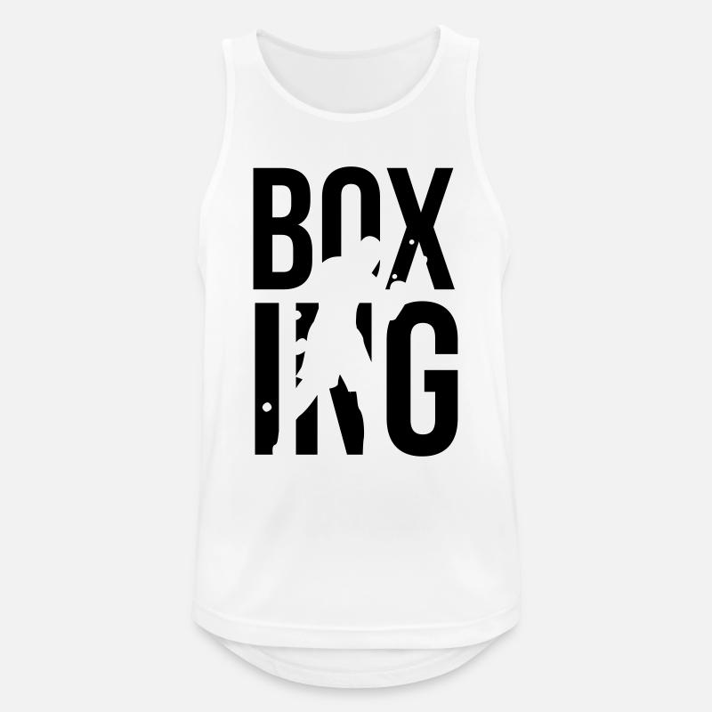 boxing boxen - Männer Tank Top atmungsaktiv - Weiß