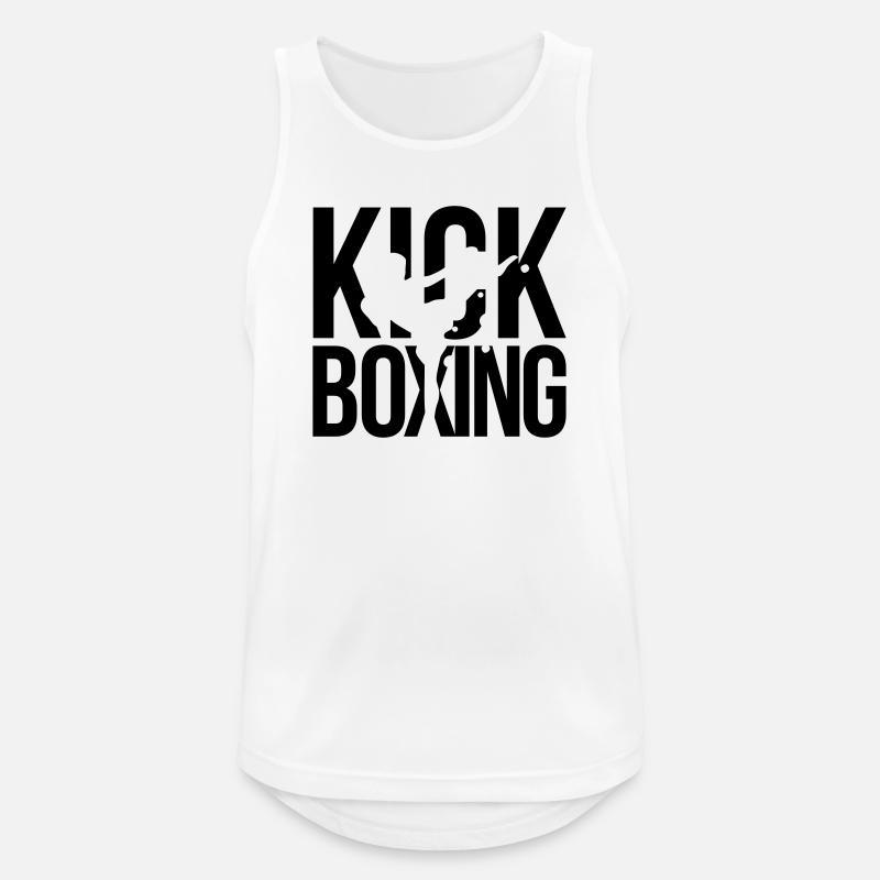 kick boxing kickboxen - Männer Tank Top atmungsaktiv - Weiß