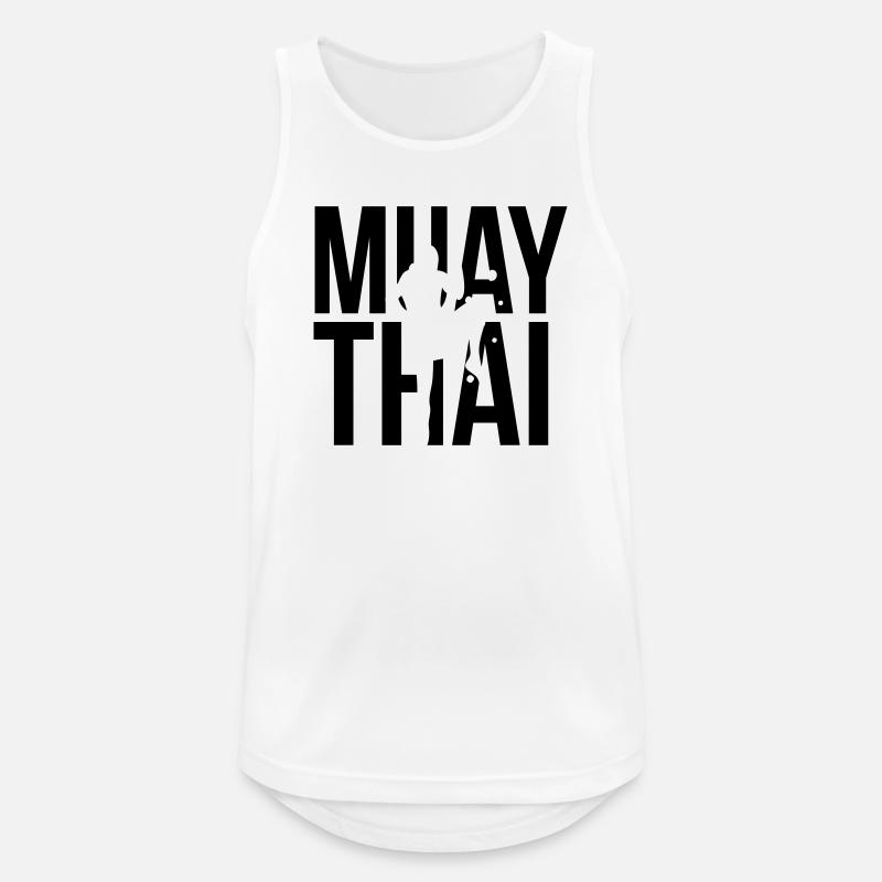muay thai - Men's Breathable Tank Top - white