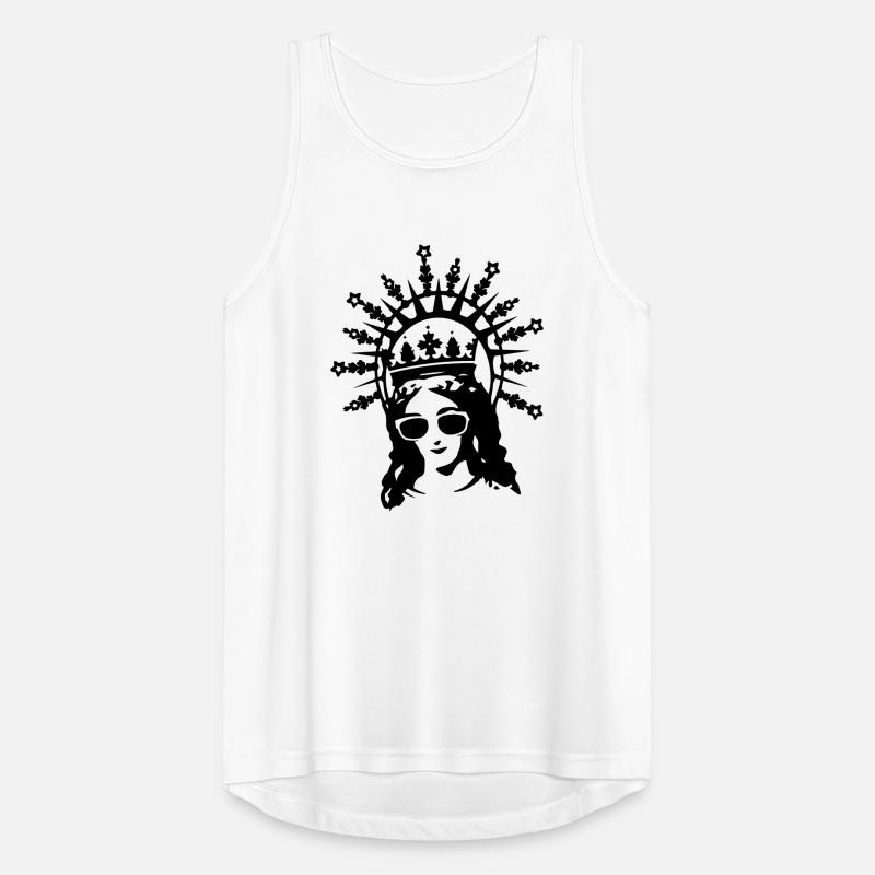 Mutter Gottes mit Sonnenbrille Männer Tank Top atmungsaktiv