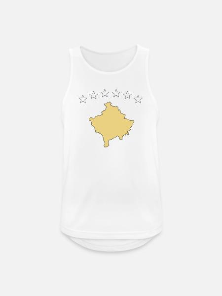kosovo - Männer Tank Top atmungsaktiv - Weiß