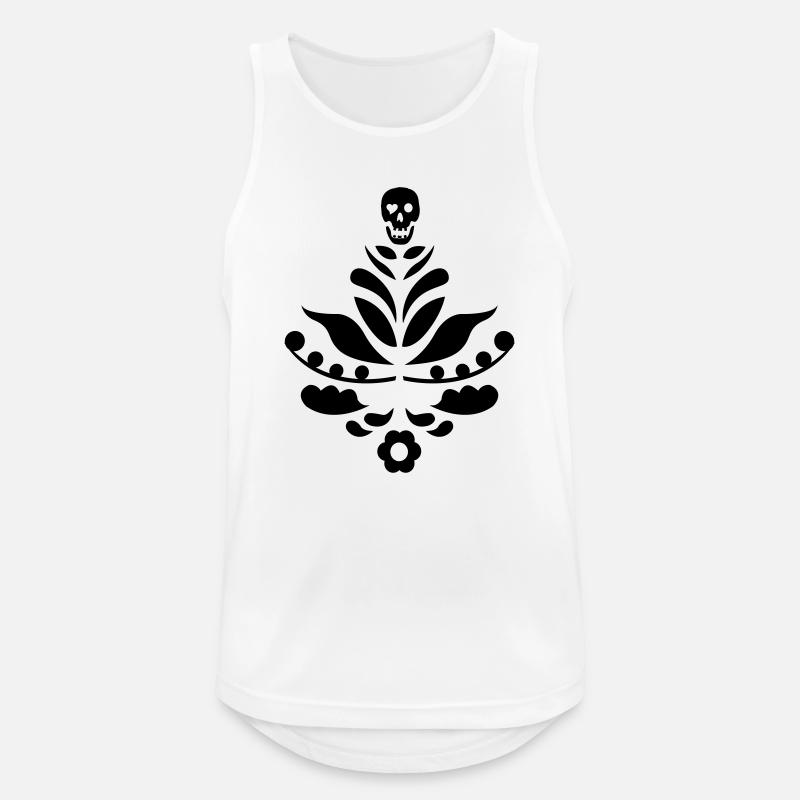 Kurbits & Schädel schwarz - Männer Tank Top atmungsaktiv - Weiß