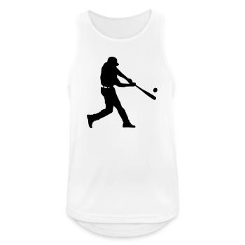Baseball - Männer Tank Top atmungsaktiv - Weiß - Vorne - Nick (188cm)