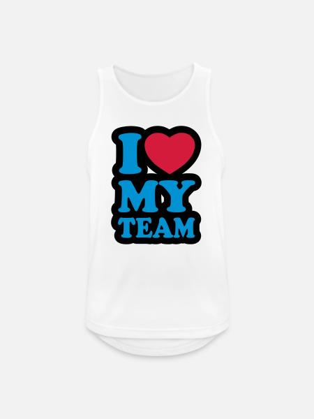 I love my team - Men's Breathable Tank Top - white