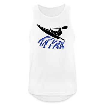 Kayak - Männer Tank Top atmungsaktiv - Weiß - Vorne - Nick (188cm)