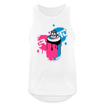spray can Graffiti Style - Men's Breathable Tank Top - white - Front - Nick (188cm)